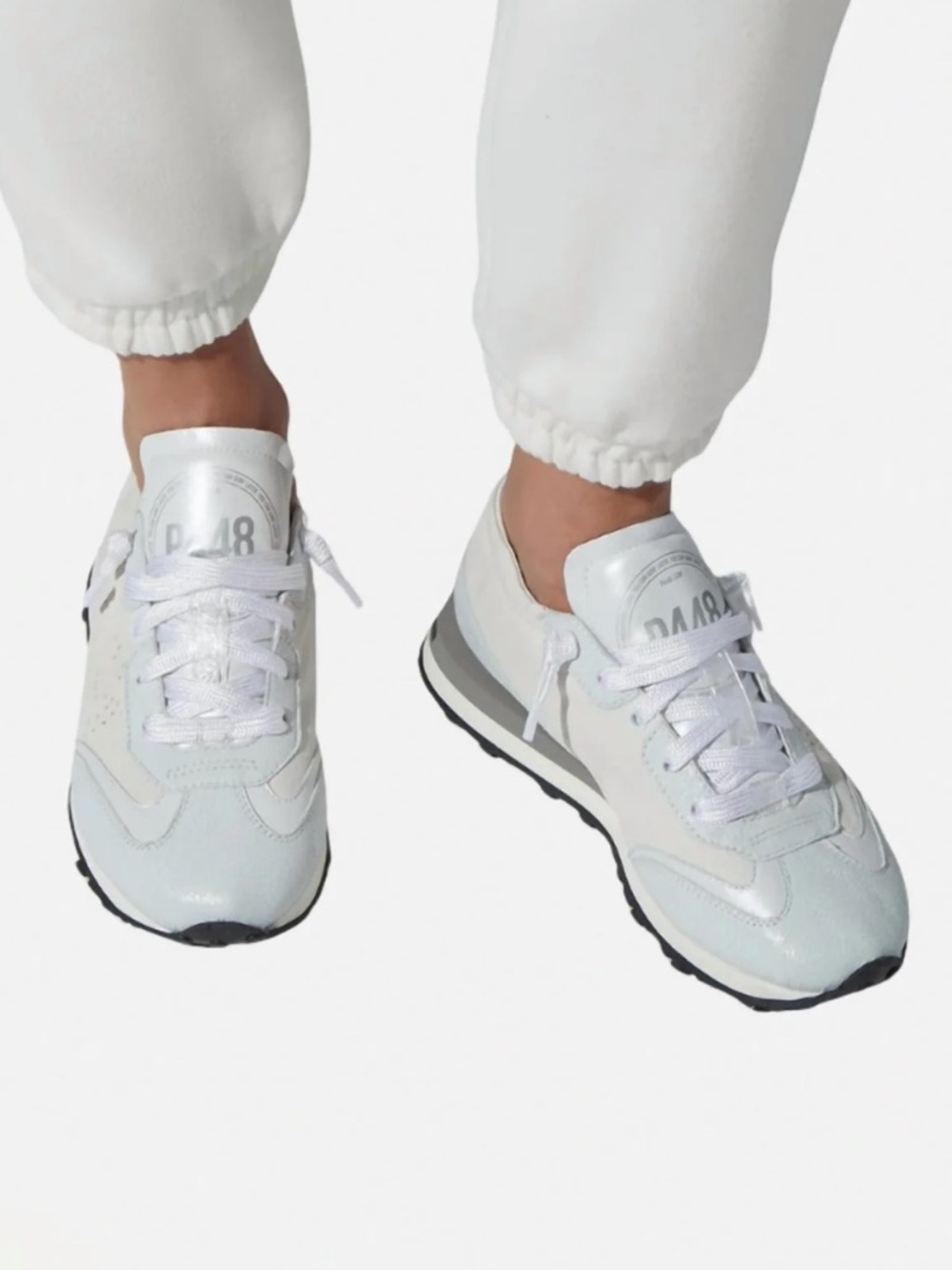 P448 Audry Sneakers Baby Blue & Cream Sz 37 US sz 7 NEW